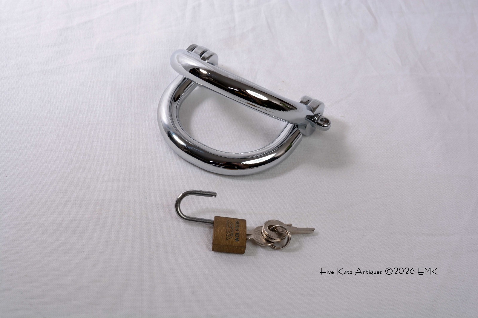 Folding Handcuffs/Wrist Restraints W/ Pin - Role Play - Bondage - New Old Stock