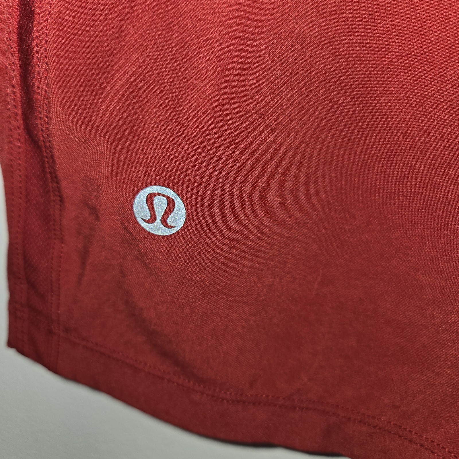 Lululemon Pace Breaker Linerless Shorts Men's Medium Red Drawstring Athletic