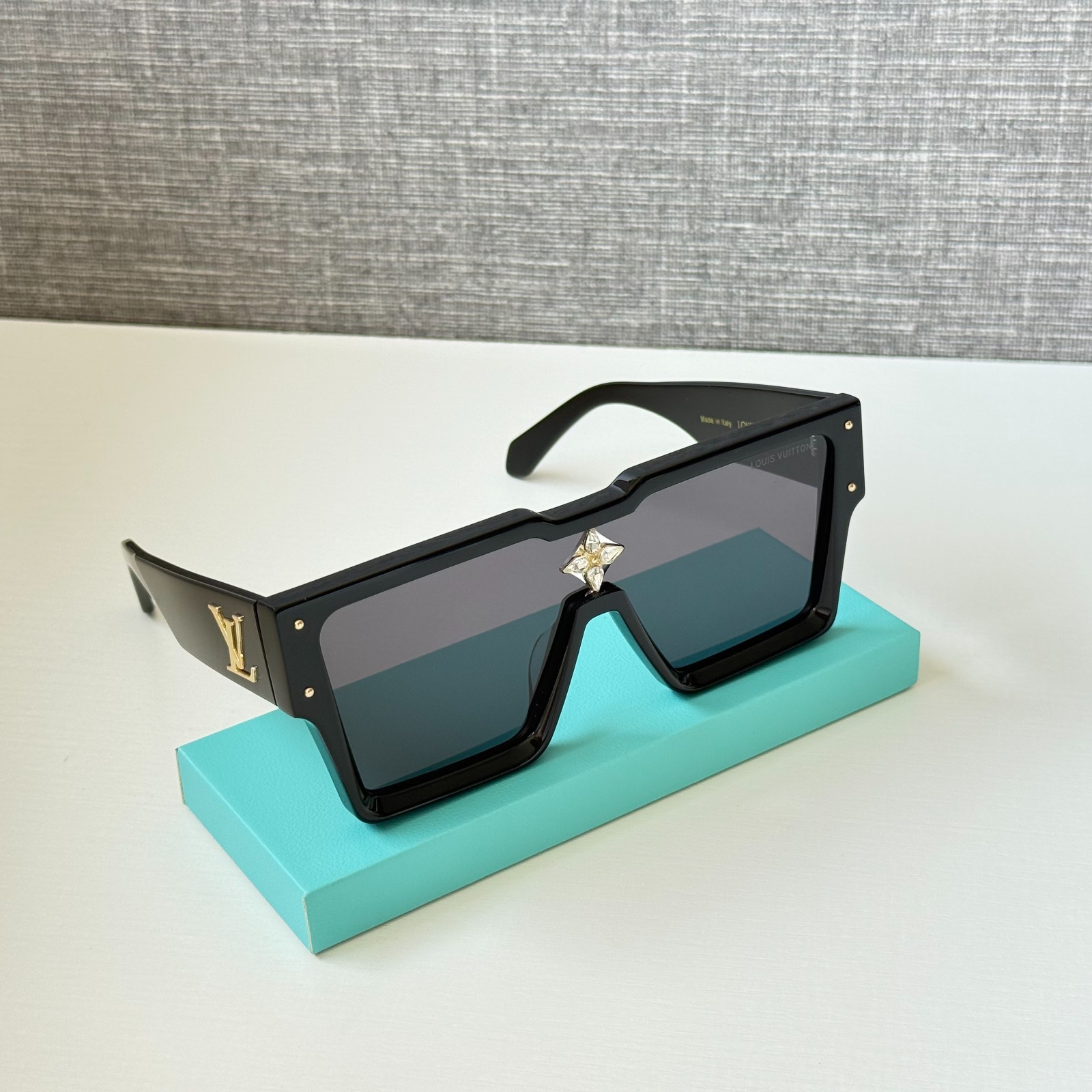 Louis Vuitton Z1578E “Cyclone” Black Sunglasses Adorned with Swarovski Crystals
