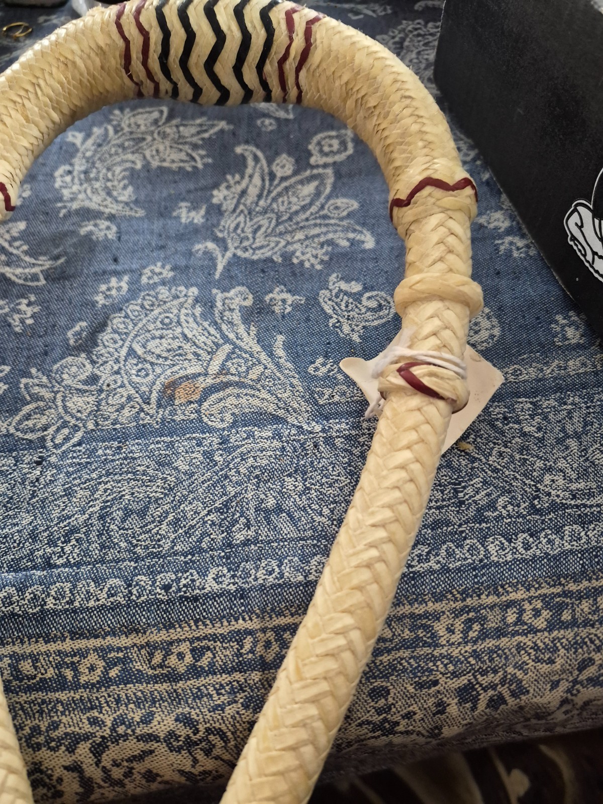 Beautiful older rawhide bosal never used two spots have mice damage still good