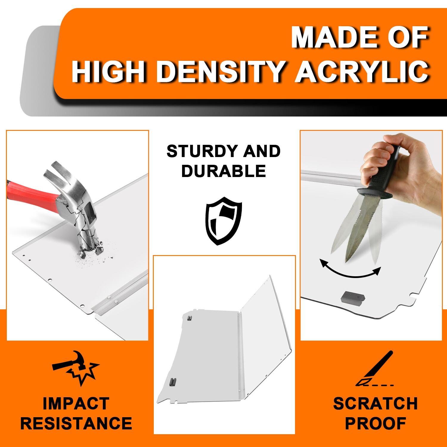 For 1994-2014 EZGO TXT & Medalist Folding Fold Golf Cart Clear Windshield