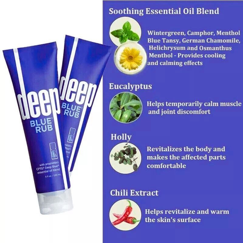 2PACK DoTerra Deep Blue Rub Topical Cream New Sealed 4oz/120ml -US Free Shipping