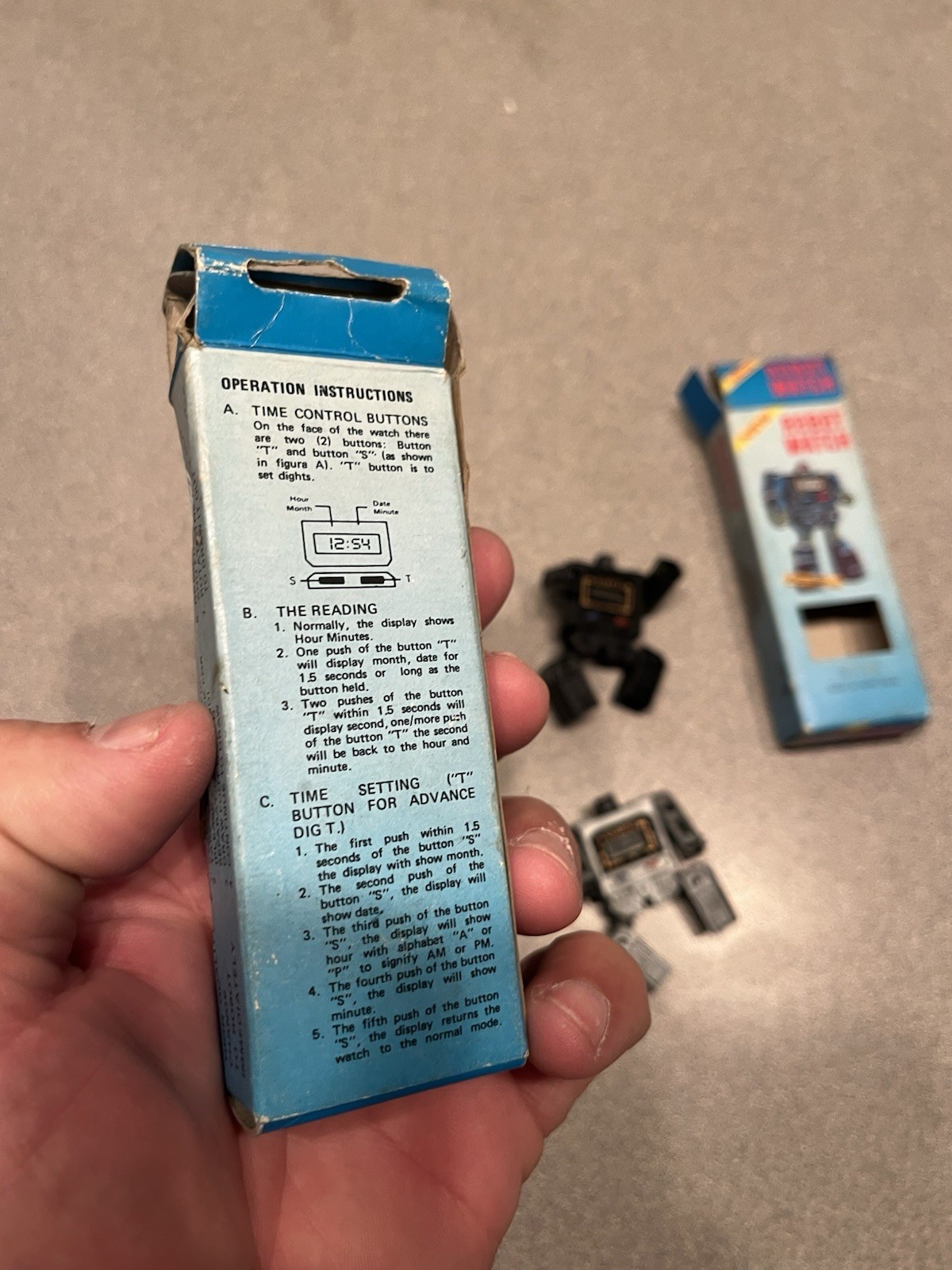 Vintage 1980's Robot Watch Transformer Hong Kong Open With Box Lot