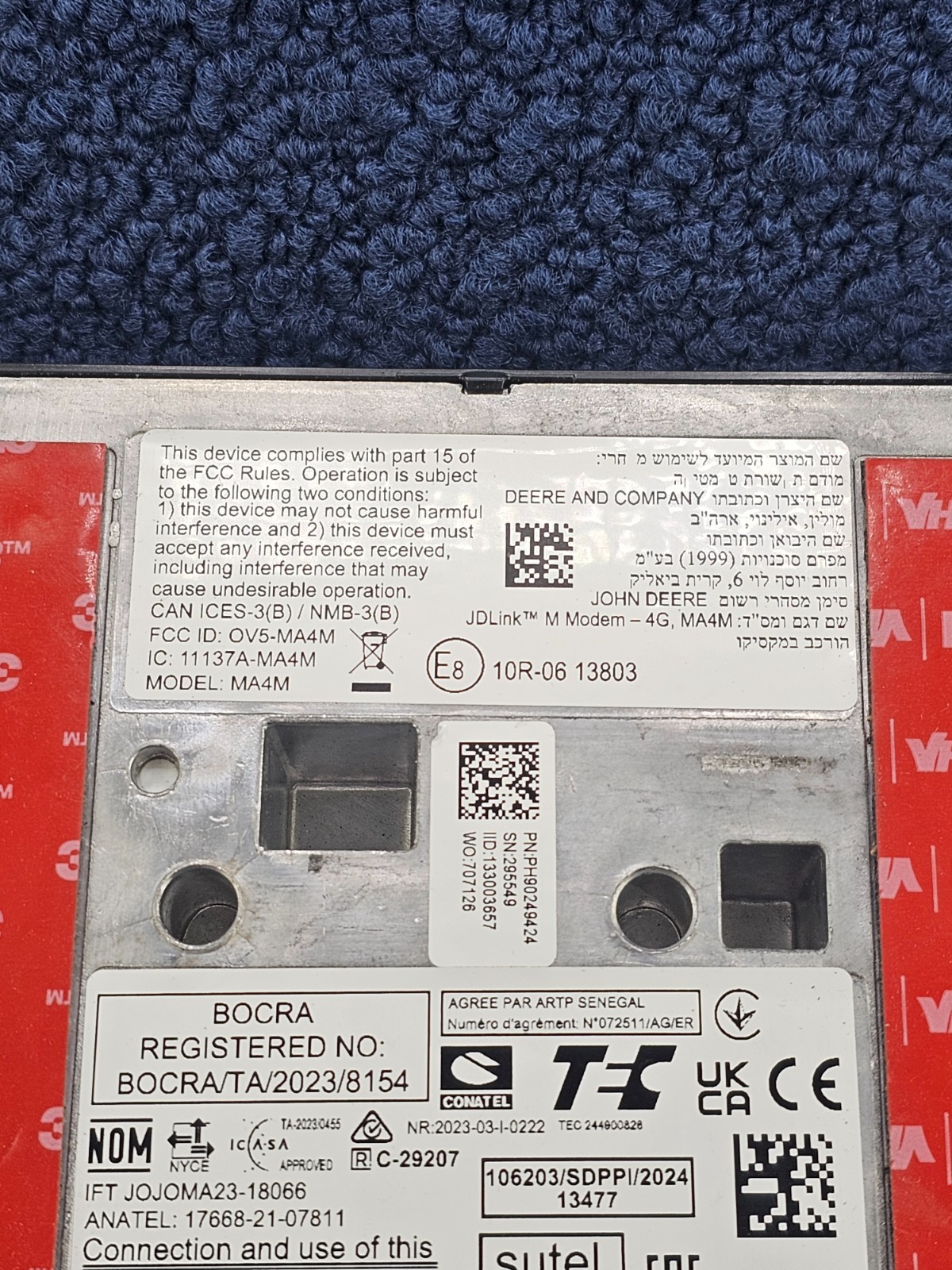 John Deere PFA12802 JdLink™ Modem Electronic Control Unit Fits 5E-5310 Tractor