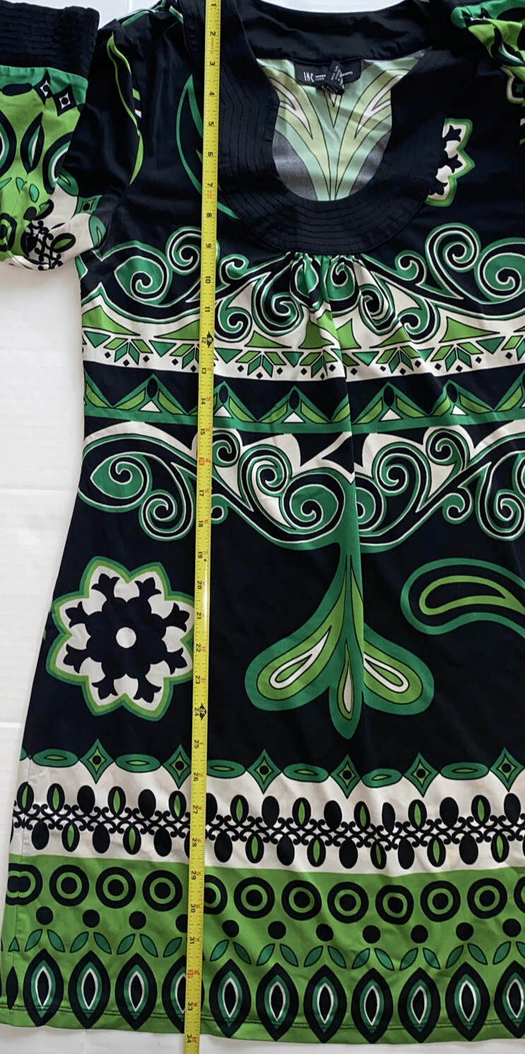 International Concept Women’s Dress Retro Black & Green Size Petite Small