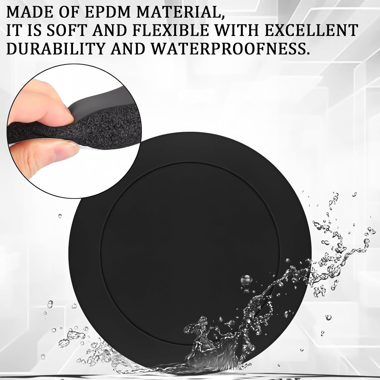 4PCS 6.5 Inch Speaker Foam Rings, Self-Adhesive Door Baffle Enhancer for Stereo