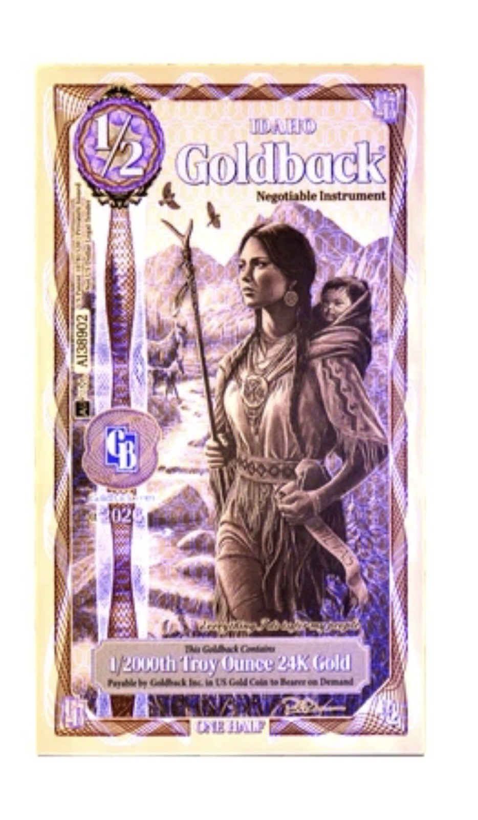 LOT 2 X IDAHO ALPHA GOLDBACK 24K GOLD BU 1/2 & 1 DENOMINATIONS PRE SALE 🔥