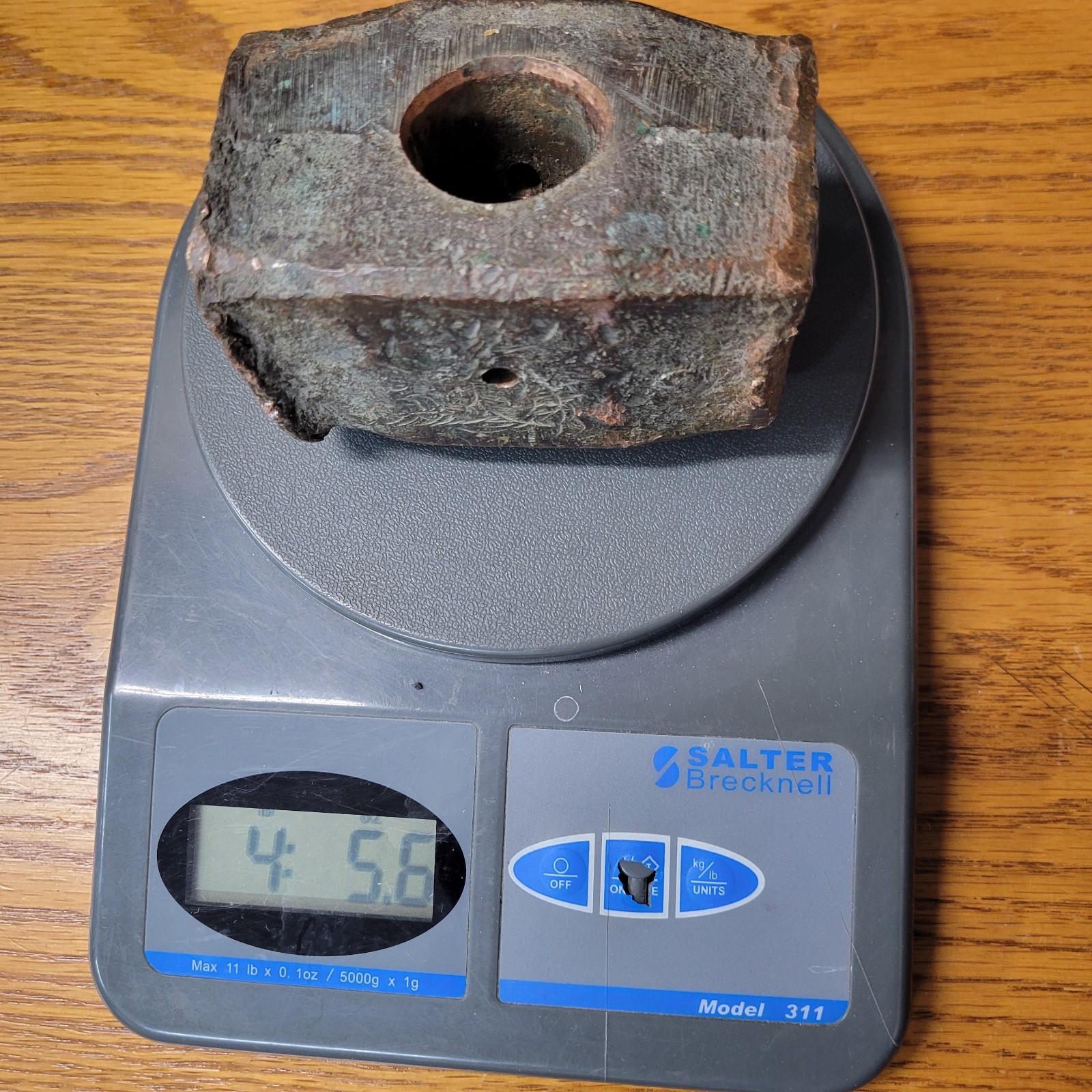 Brass Mallet Hammer 4 Lbs 5 oz Head Only 4" x 2"