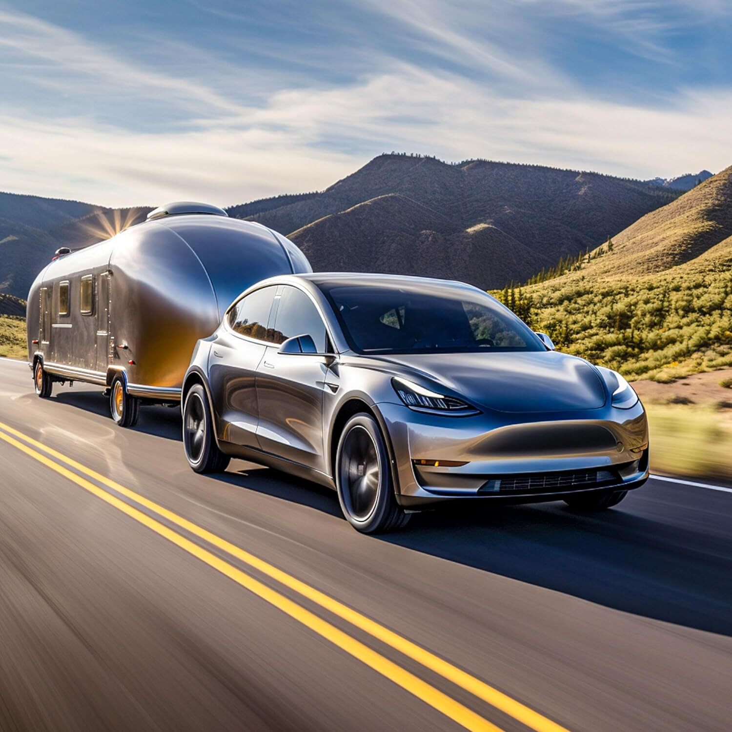 Class III Max-Frame Trailer Hitch Receiver 2" For 2020-2024 Tesla Model Y Steel