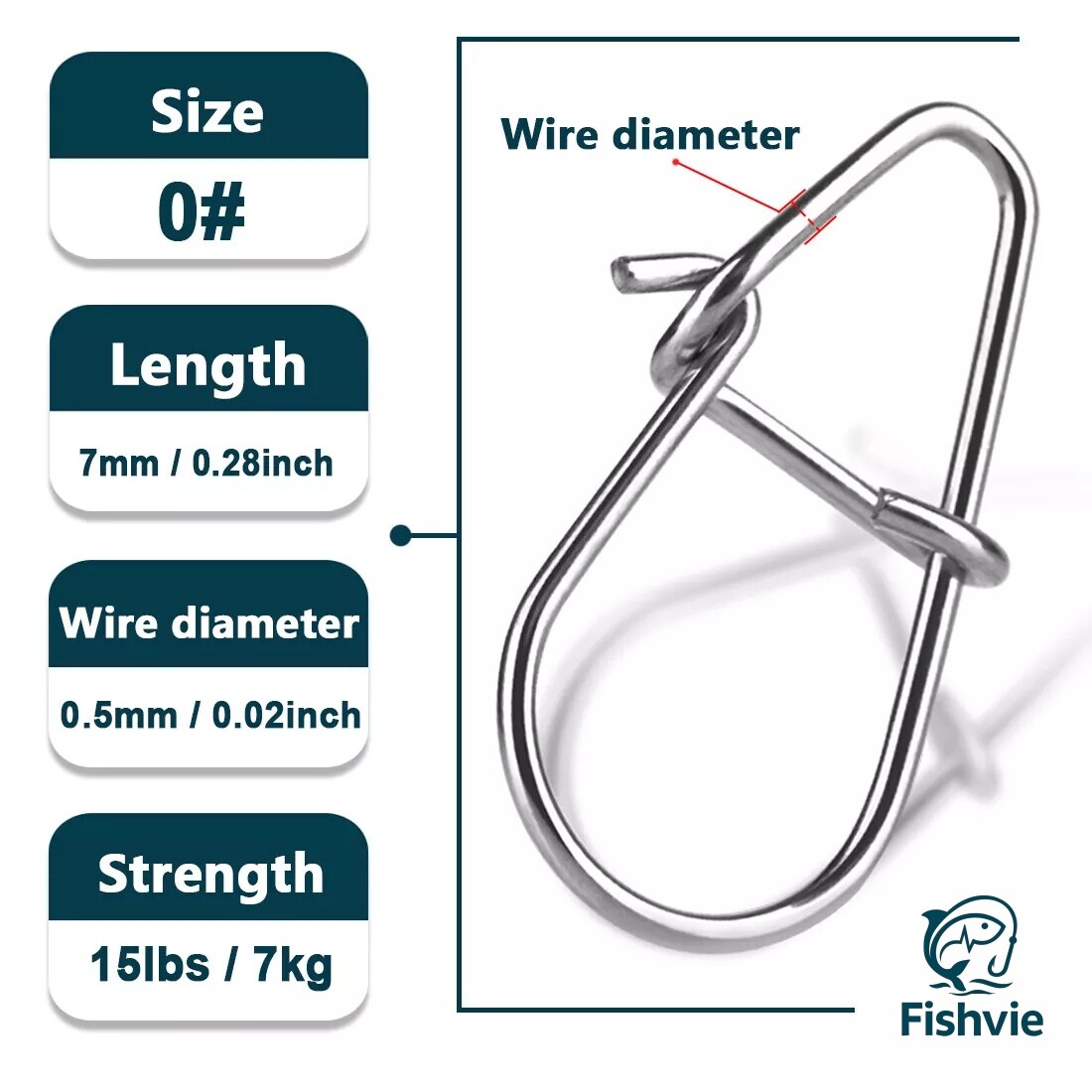 25-100p Crankbait Snaps 15-55lb Fishing Snaps Stainless Duo Lock Lure Connector