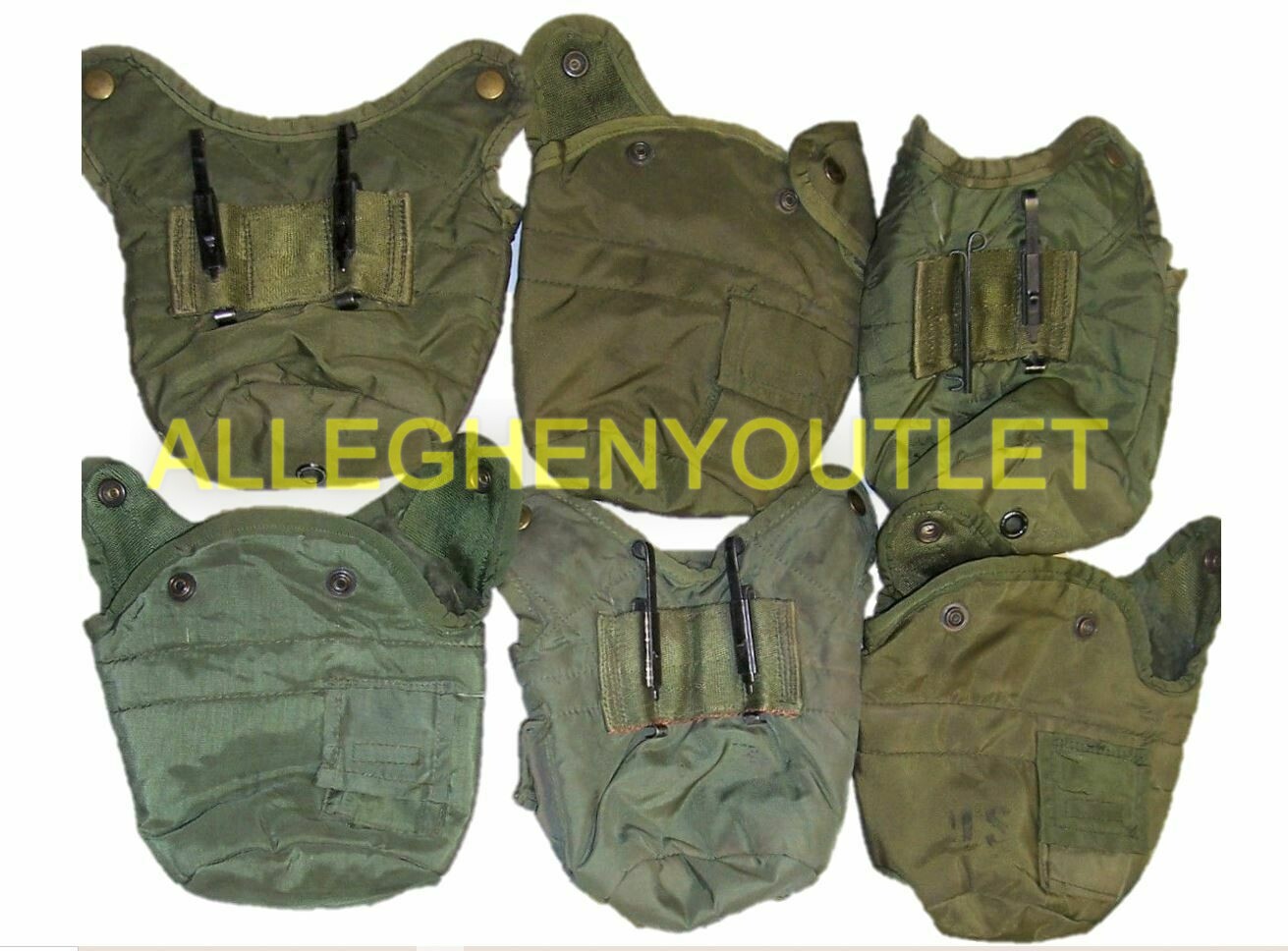 GENUINE USGI MILITARY SURPLUS 1 QUART WATER CANTEEN AND COVER ARMY OD GREEN GC