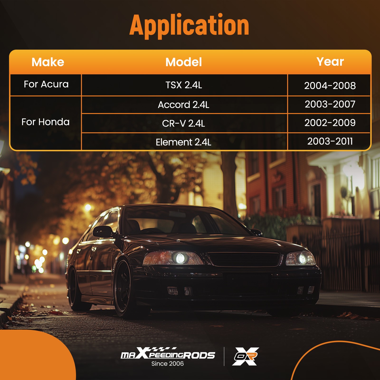 Timing Chain Kit w/ Crank Sprocket For Honda Accord 2.4L Element CR-V 2.4L