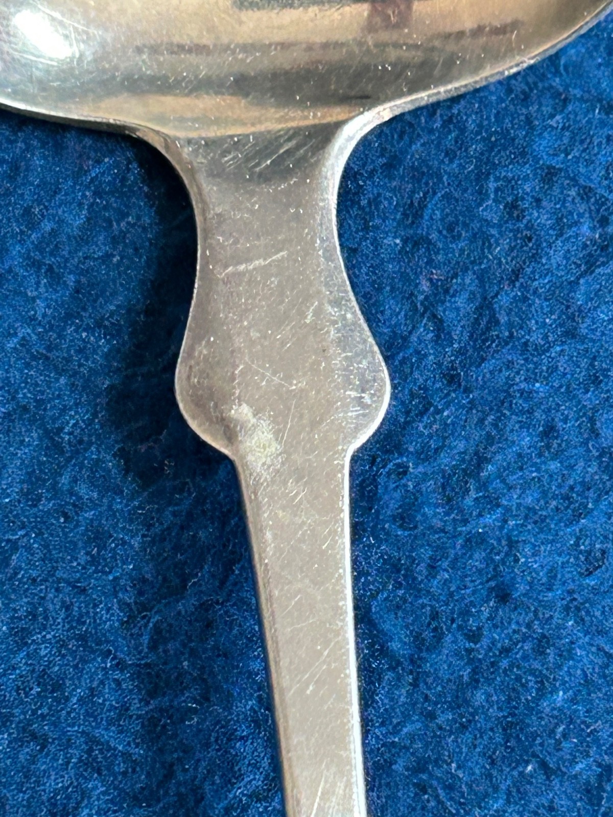 Antique Coin Silver Sauce Spoon Marked S&H. Approx 6” 23.3 Grams Monogrammed