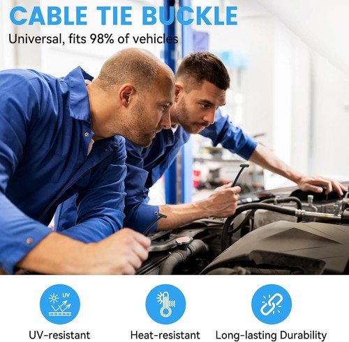 100PCS Nylon Universal Cable Tie Buckle Self-Locking Nylon Zip Ties Holder NEW