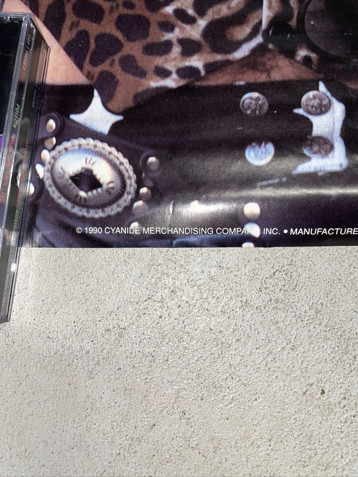 bret michaels brokum poster poison vintage poster plastic sleeve 1990 unused