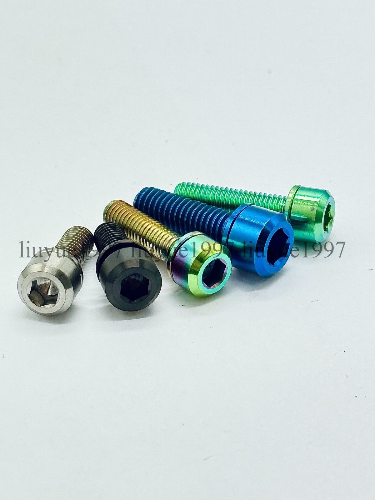 M6 Titanium Bolt Cylindrical Hex Head with Washer Screw for Bike Handlebar Stem