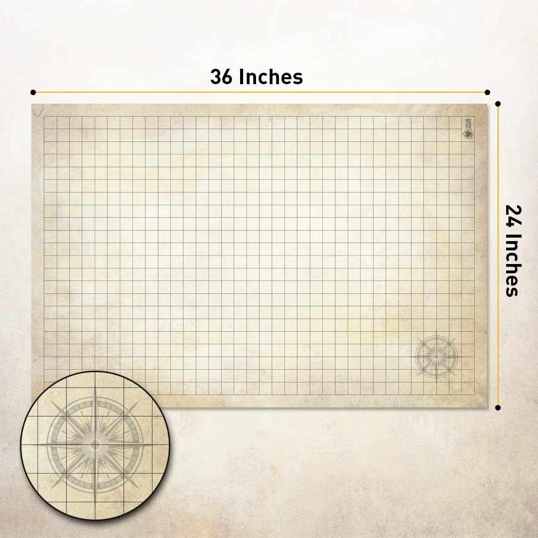 Melee Mats Battle Gaming Mat for DND, 24 x 36 Tabletop Map