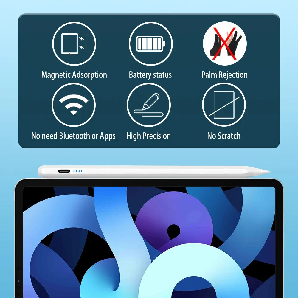 For Apple Pencil Stylus Pen 2nd Generation for iPad/iPad Air/iPad Pro/iPad mini