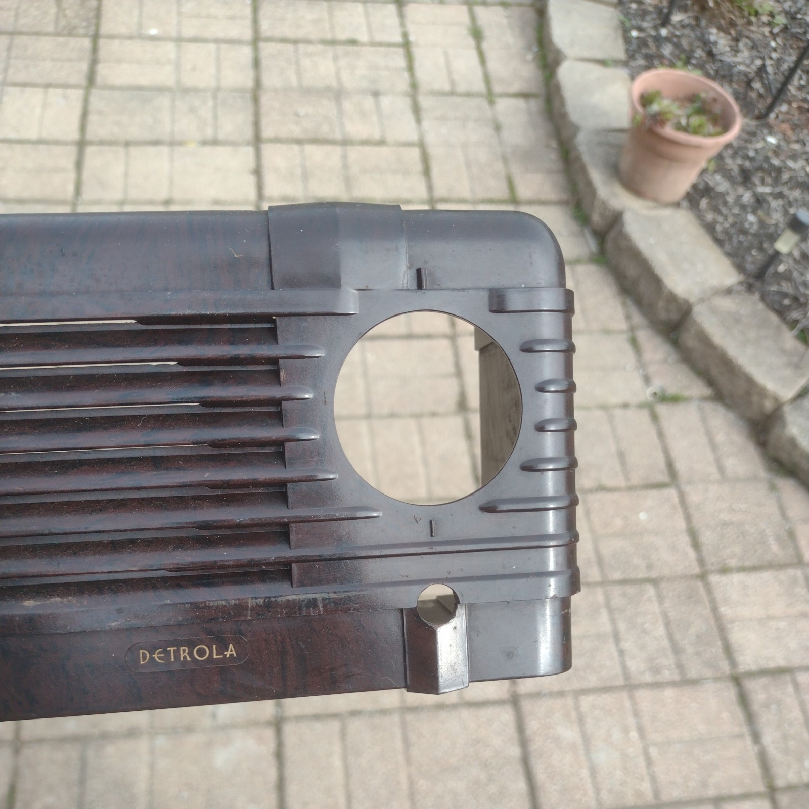 Antique 1930s Detrola Pee Wee Tube Radio Case.