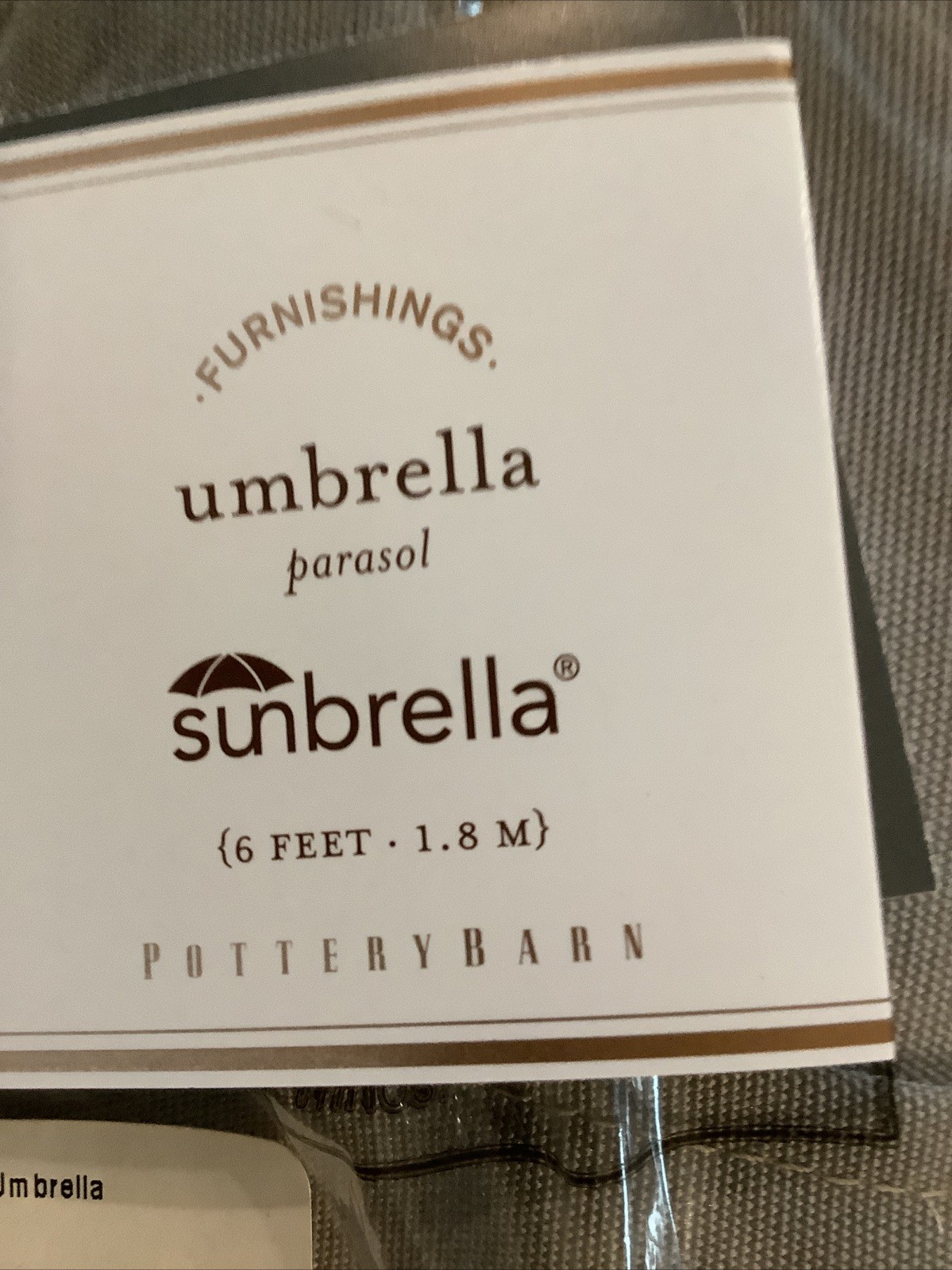 Pottery Barn Replacement Umbrella Canopy  Canvas 6 ft Cadet Gray #6930