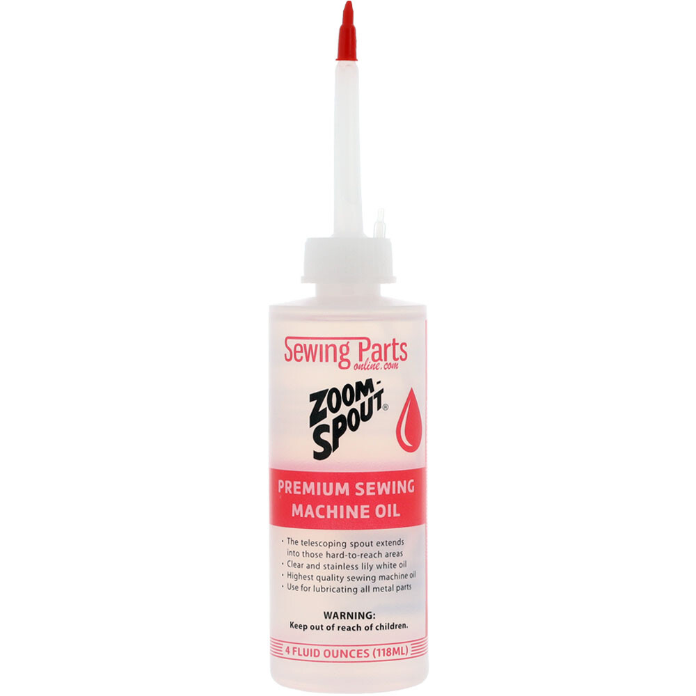 Premium Sewing Machine Oil with Zoom Spout Oiler - 4 ounce