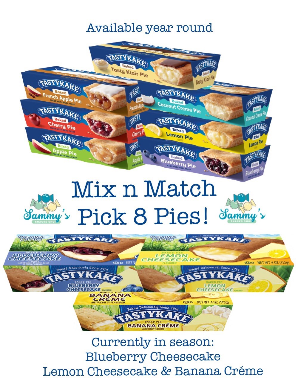 Tastykake Mix n Match! Pick Your Own 8 Assorted Baked Pies
