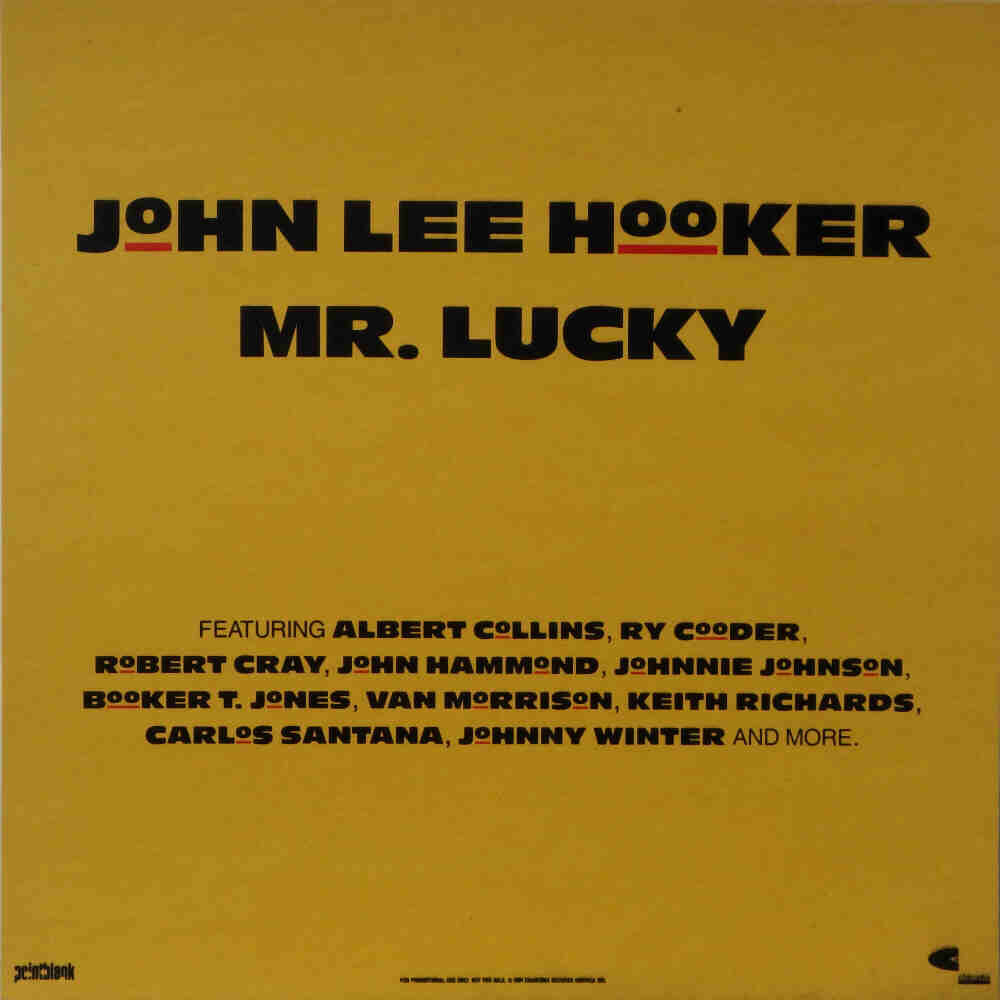 JOHN LEE HOOKER "Mr. Lucky" New Original 1991 US Promo Blues Poster Flat Display
