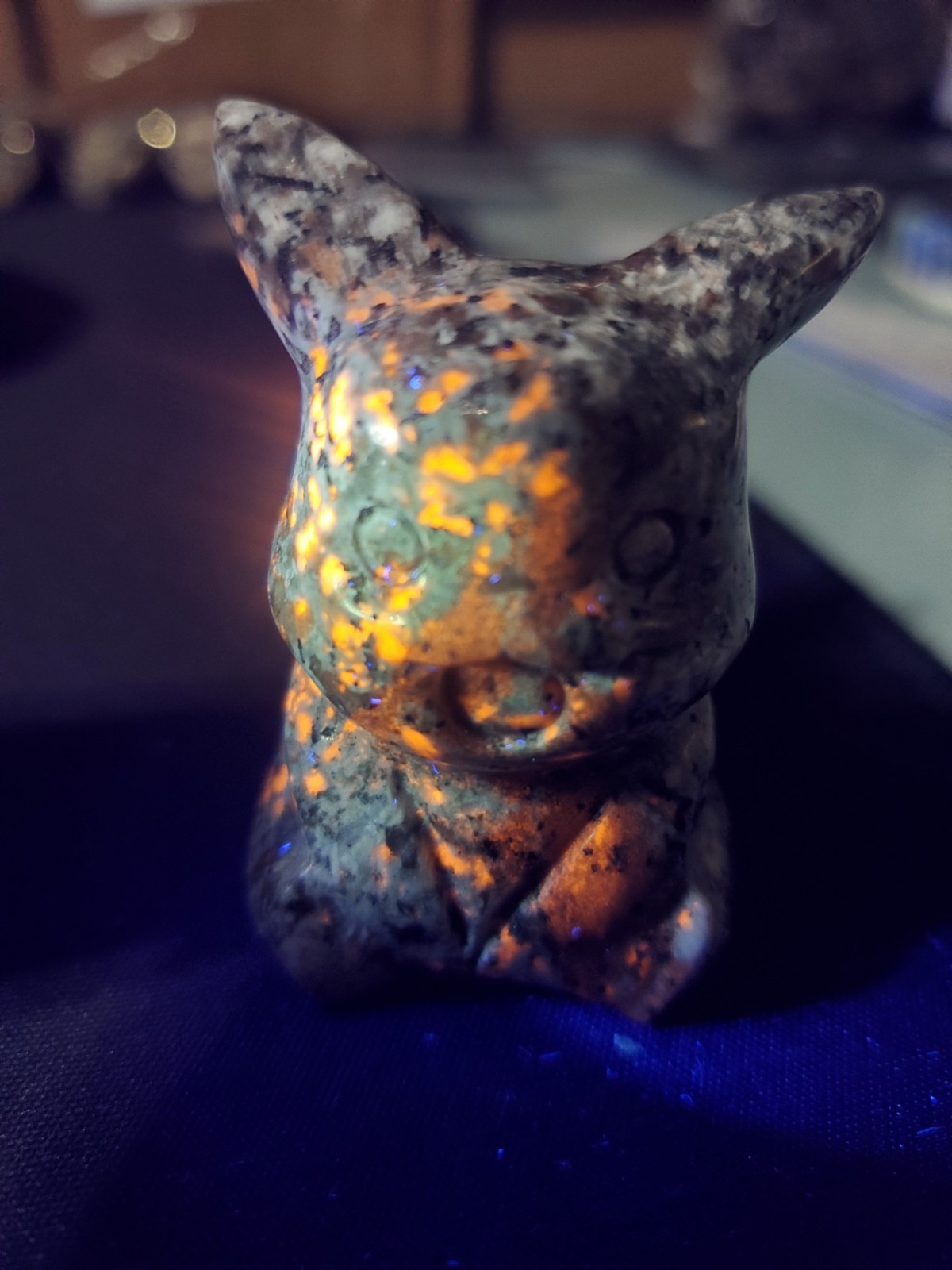 Natural Polished Yooperlite Pikachu Carving 66g