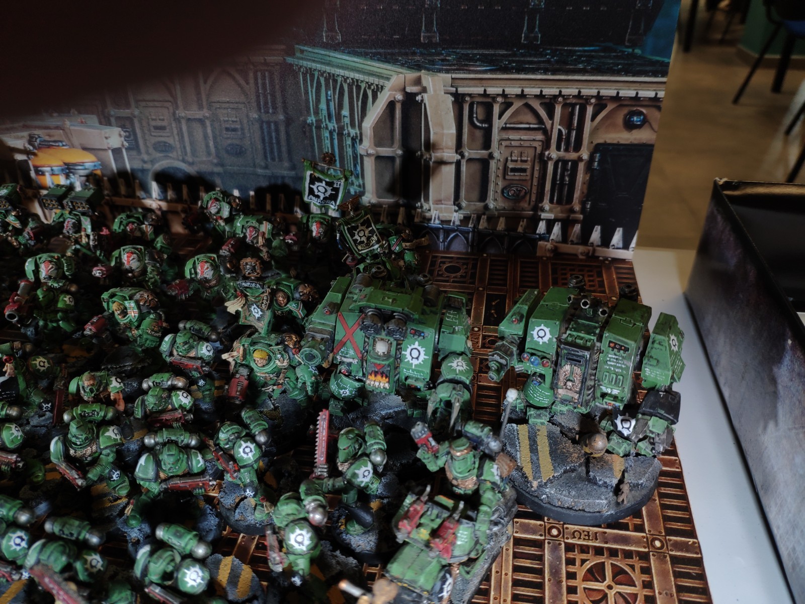 Space marine army Aurora chapter warhammer40k PAINTED