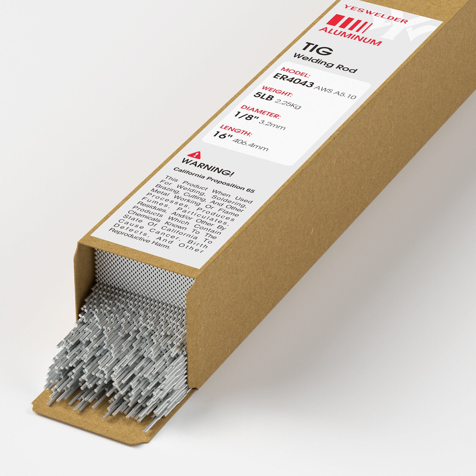 ER4043 1/16" 3/32" 1/8" Aluminum TIG Welding Filler Rod 5LBS