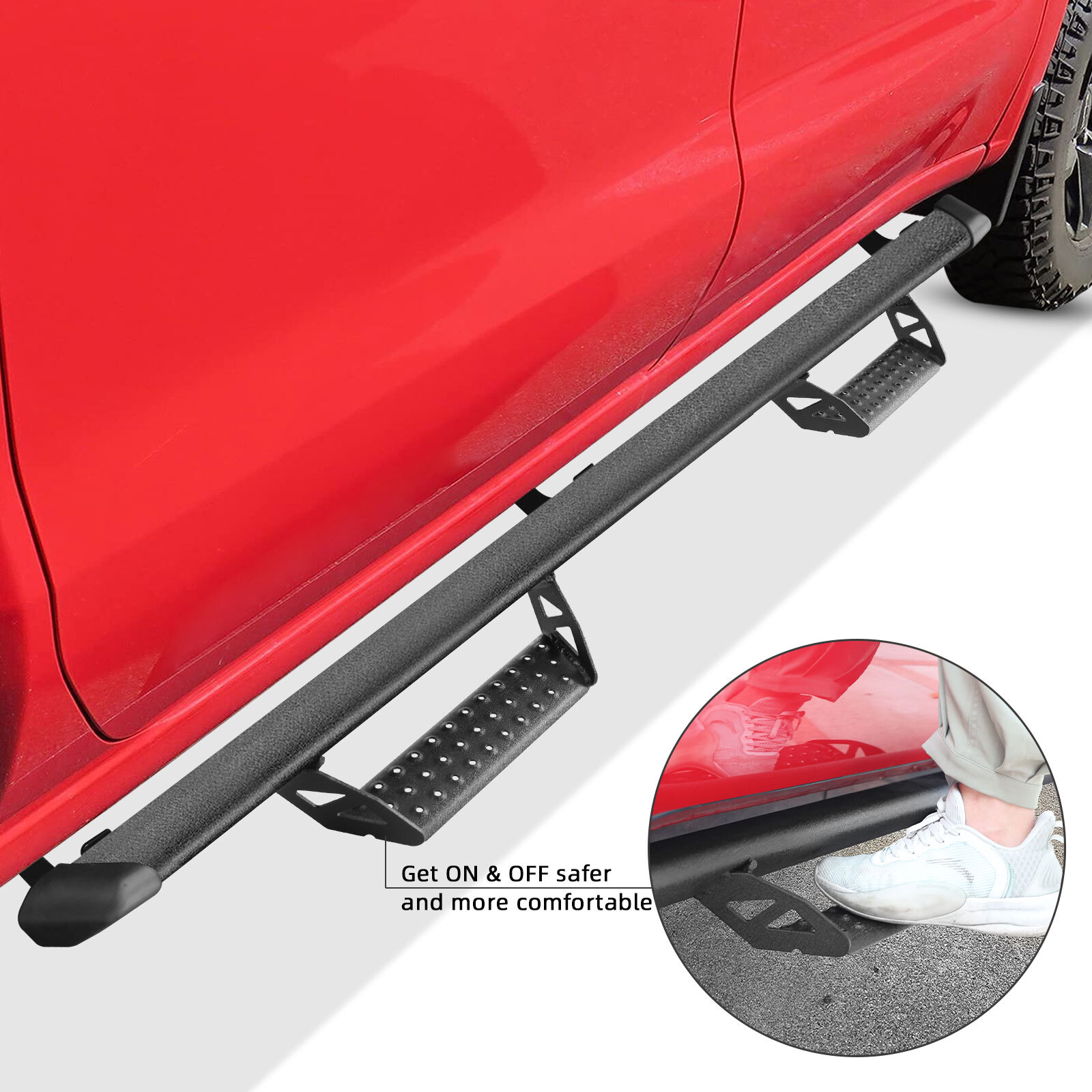 For 2010-2024 Toyota 4 Runner 3" Drop Running Board Nerf Bar Black Side Step