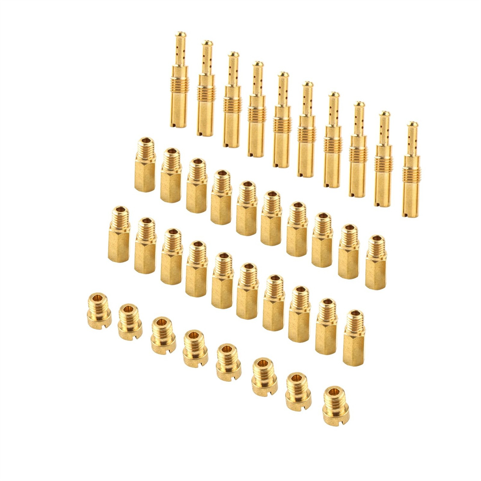 10Pc Slow Pilot Jet & 30Pc Carburetor Main Jet kit for Keihin PWK OKO Carb Honda