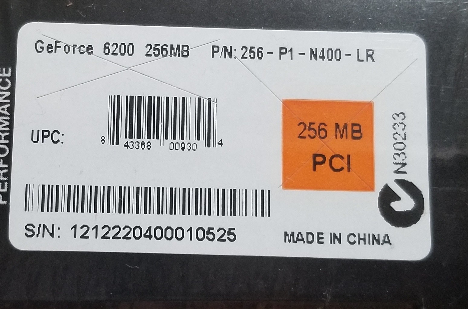 EVGA NVIDIA GeForce 6200 256MB DDR PCI Video Card 256-P1-N400-LR NEW Sealed box