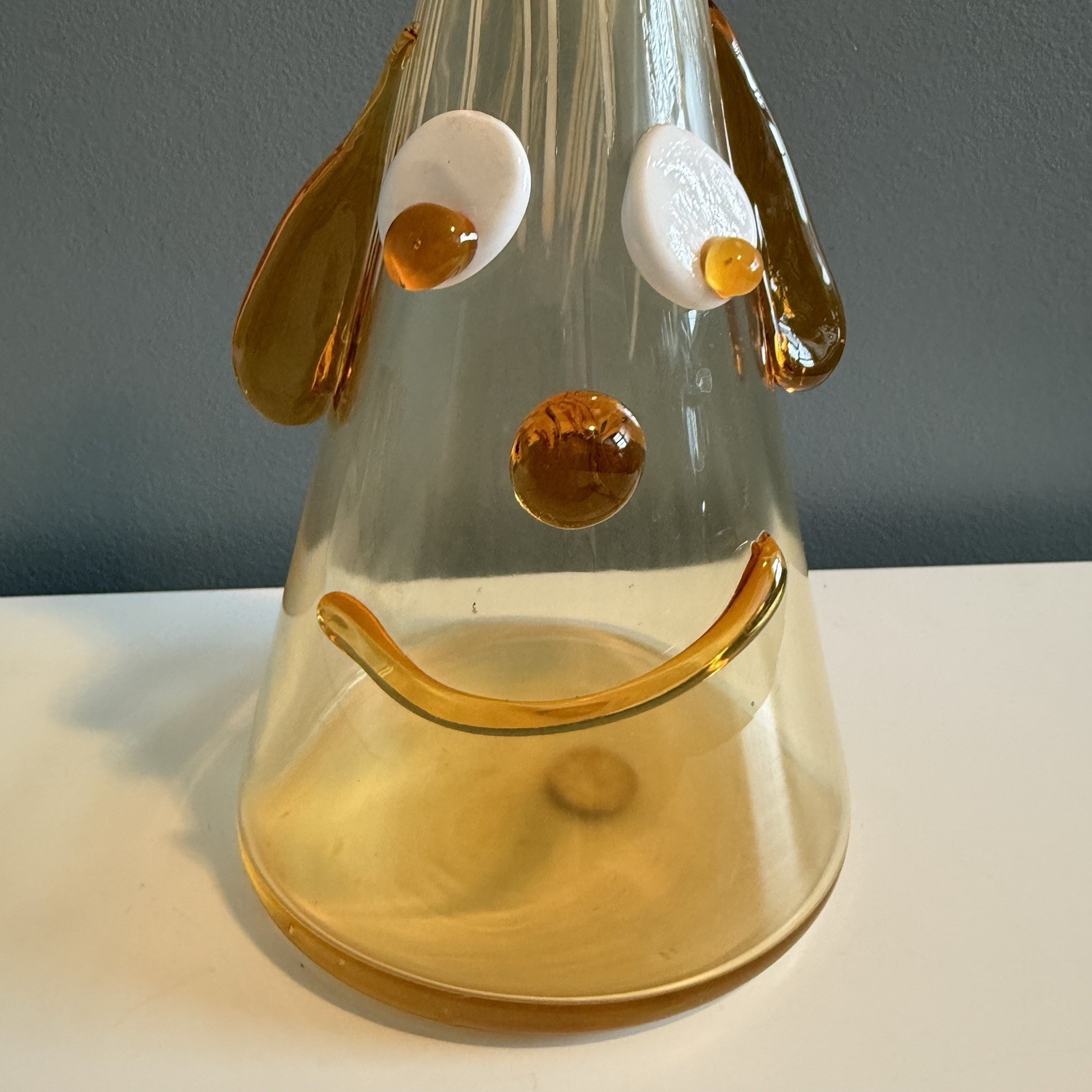 Fratelli Toso Murano Art Glass Clown Face Decanter With Stopper