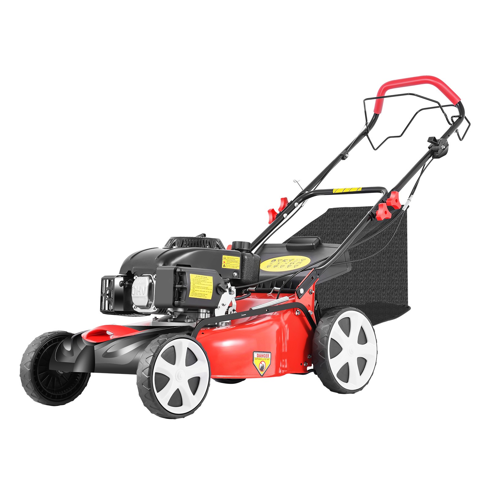 Self-Propelled Gas Powered Lawn Mower with Bagger with 4-Stroke Engine 20” 173cc