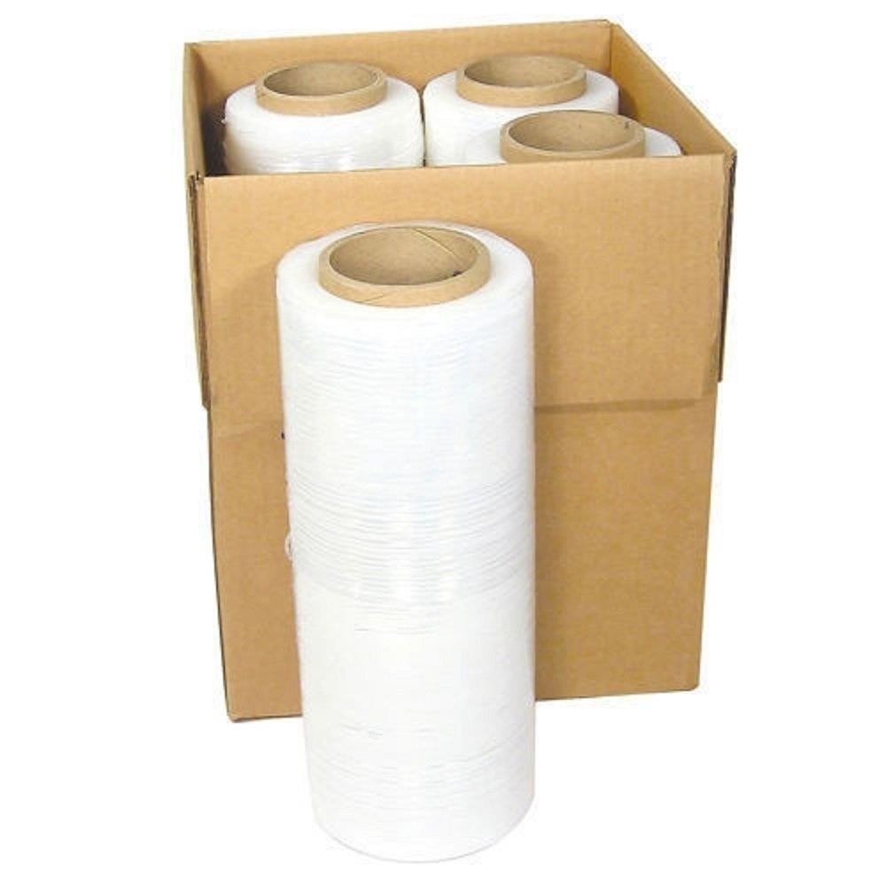 18" x 1500' 4 Rolls Pallet Wrap Stretch Film Hand Shrink Wrap 1500FT Pirtable