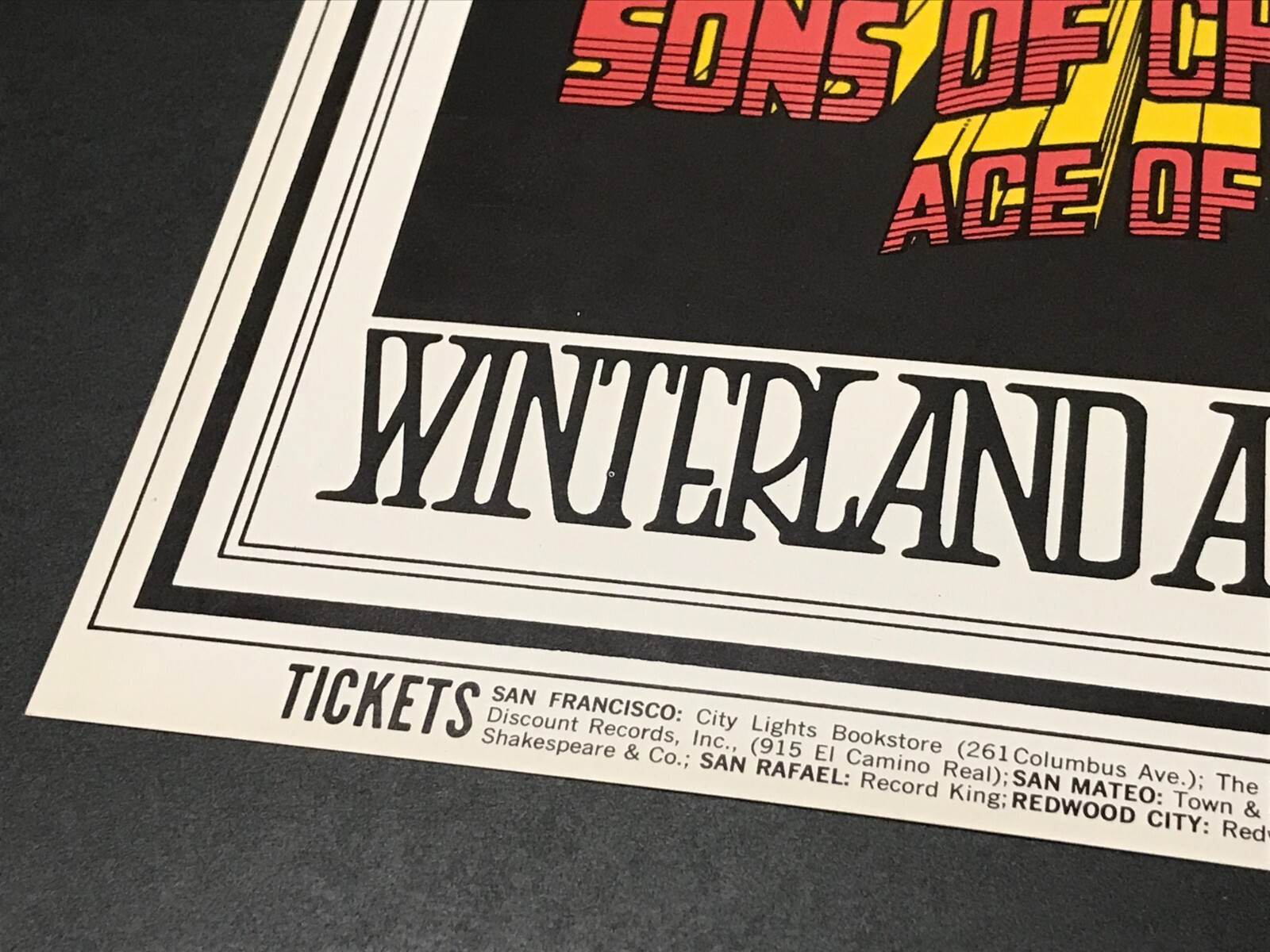 The Band - 1969 Winterland San Francisco, CA - Bill Graham 1st Print Poster