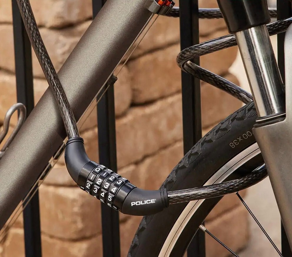 POLICE Heavy Duty Combination Password Bike Lock Cable Bicycle Chain Lock