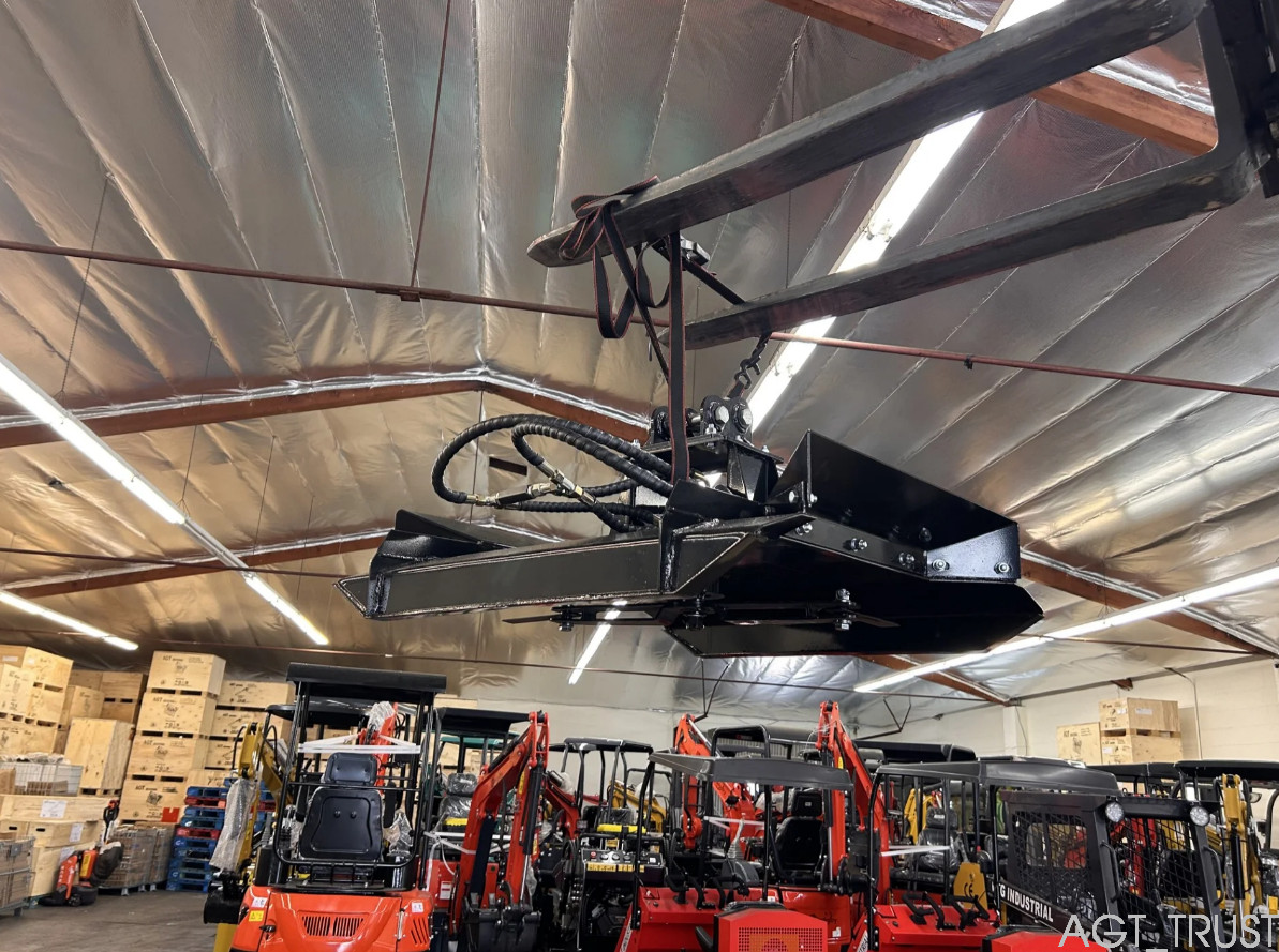 AGT 35in Black Brush Mower Mini Excavator Cutter Mower Attachment 110KG |12EX-RC