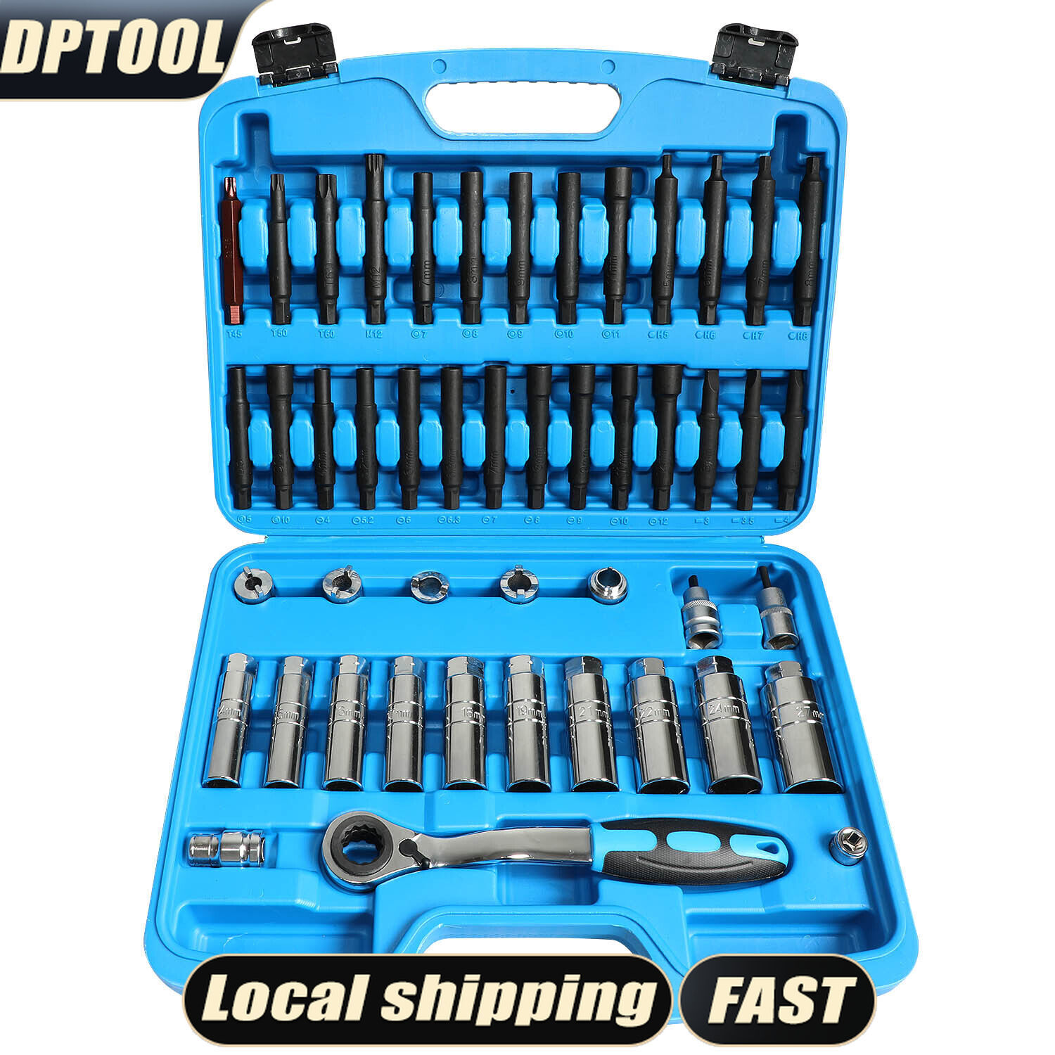 47pc Shock Absorber Tool Kit Suspension Top Mount Strut Nut Removal Tool Set