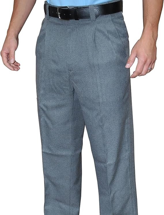 Smitty "Expansion Waist" Combo Umpire Pants HEATHER GREY POLY (BBS-375)