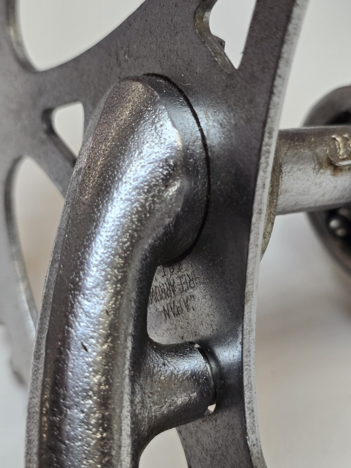 1981 Takagi Crankset One Piece 175MM x 24TPI Three Arrow Sprocket Old Scool BMX