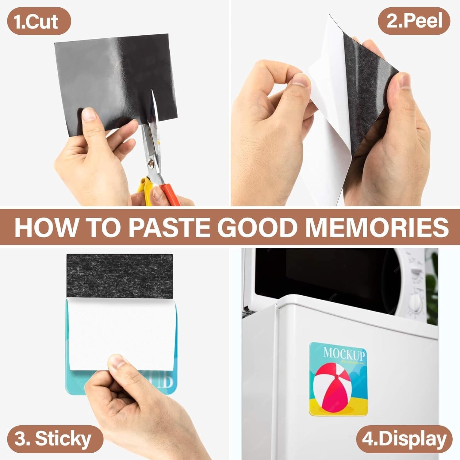 New Magnetic Adhesive Sheets - Self-Adhesive Magnetic Paper Magnet Sheet, 10PSC