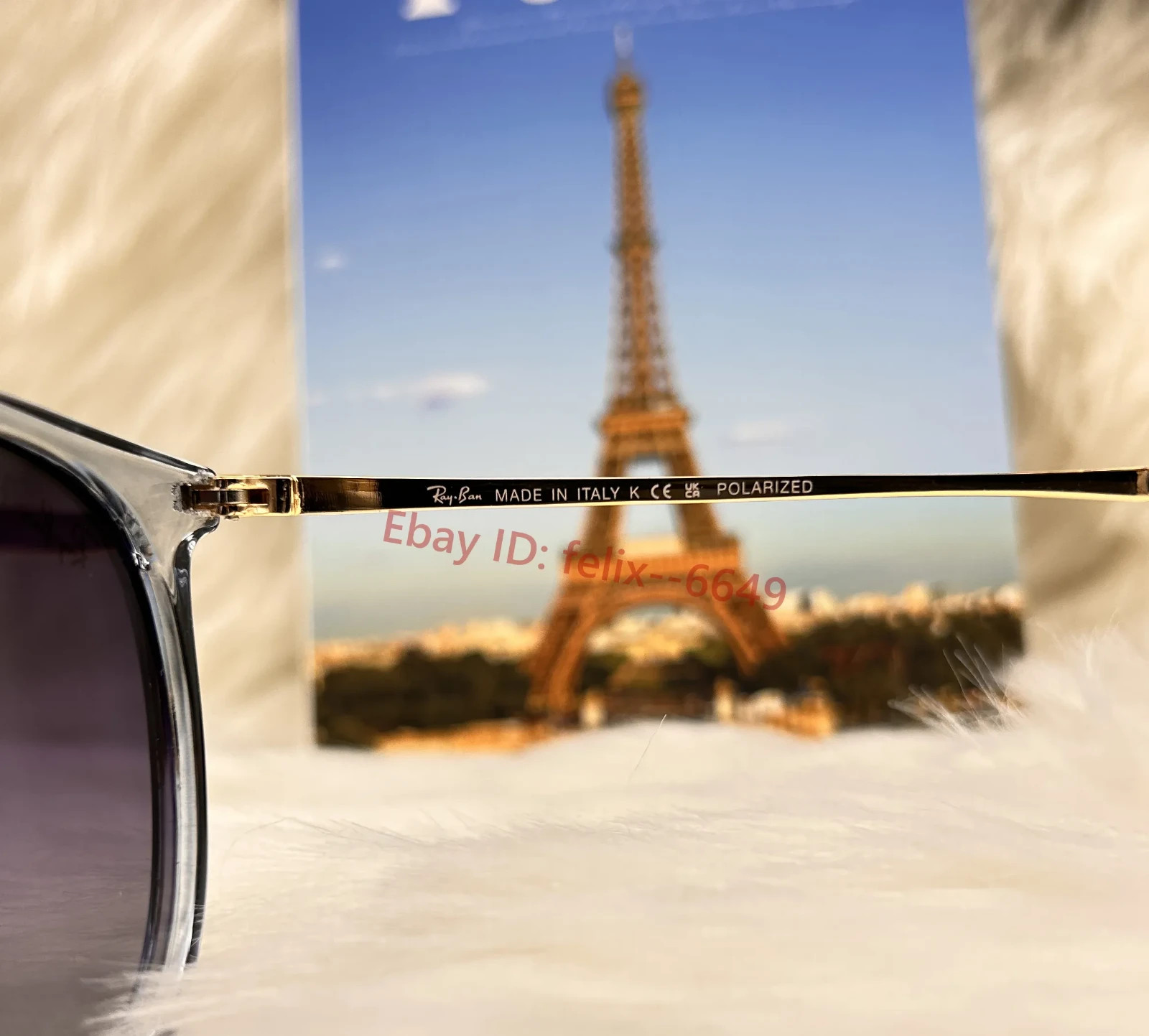 *New* Ray-Ban Erika RB4171 6592/T3 Polarized Sunglasses Blue Frame Grey UV Lens