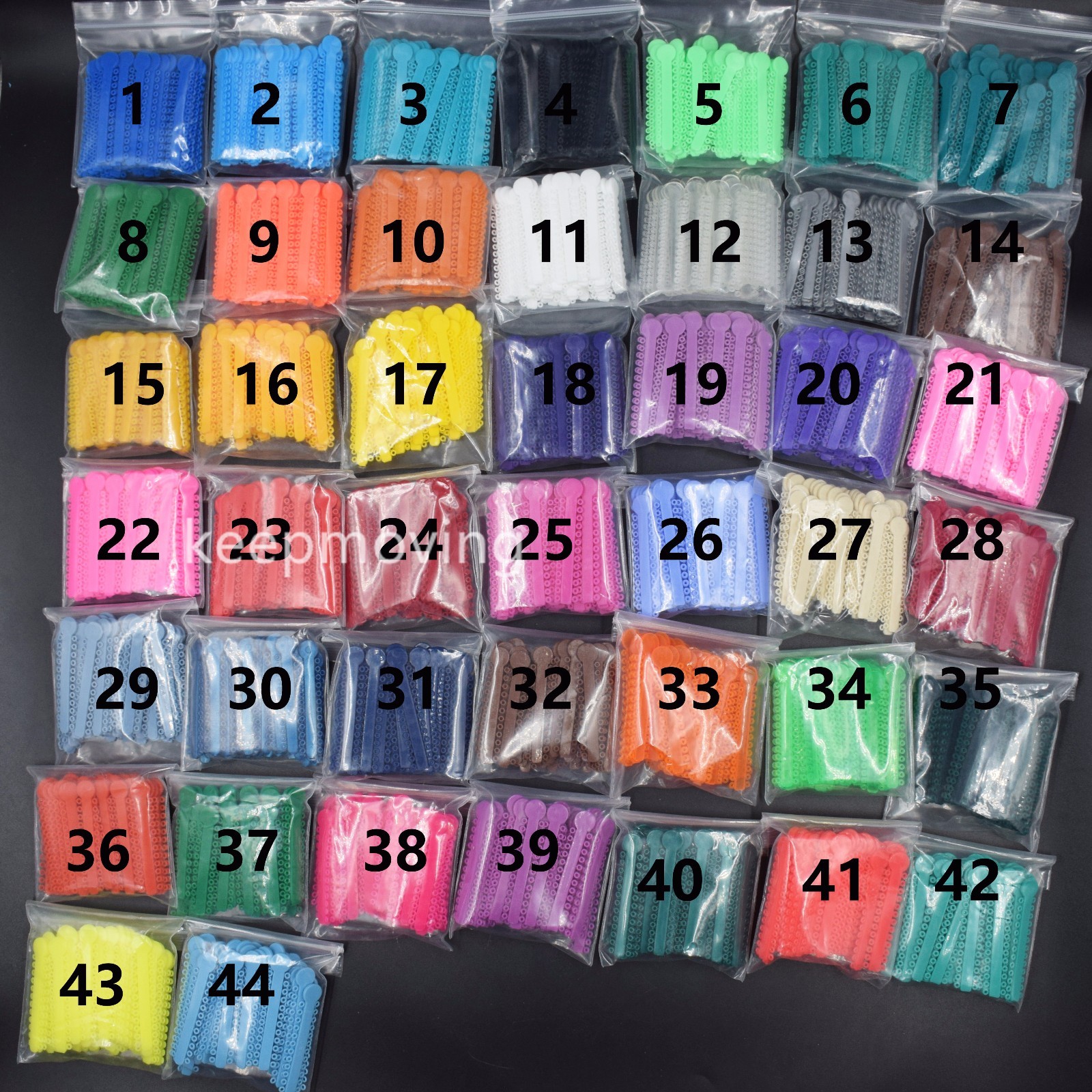 1040 Dental Orthodontic Ligature Ties Elastic Rubber Band Elastomeric Ligaduras