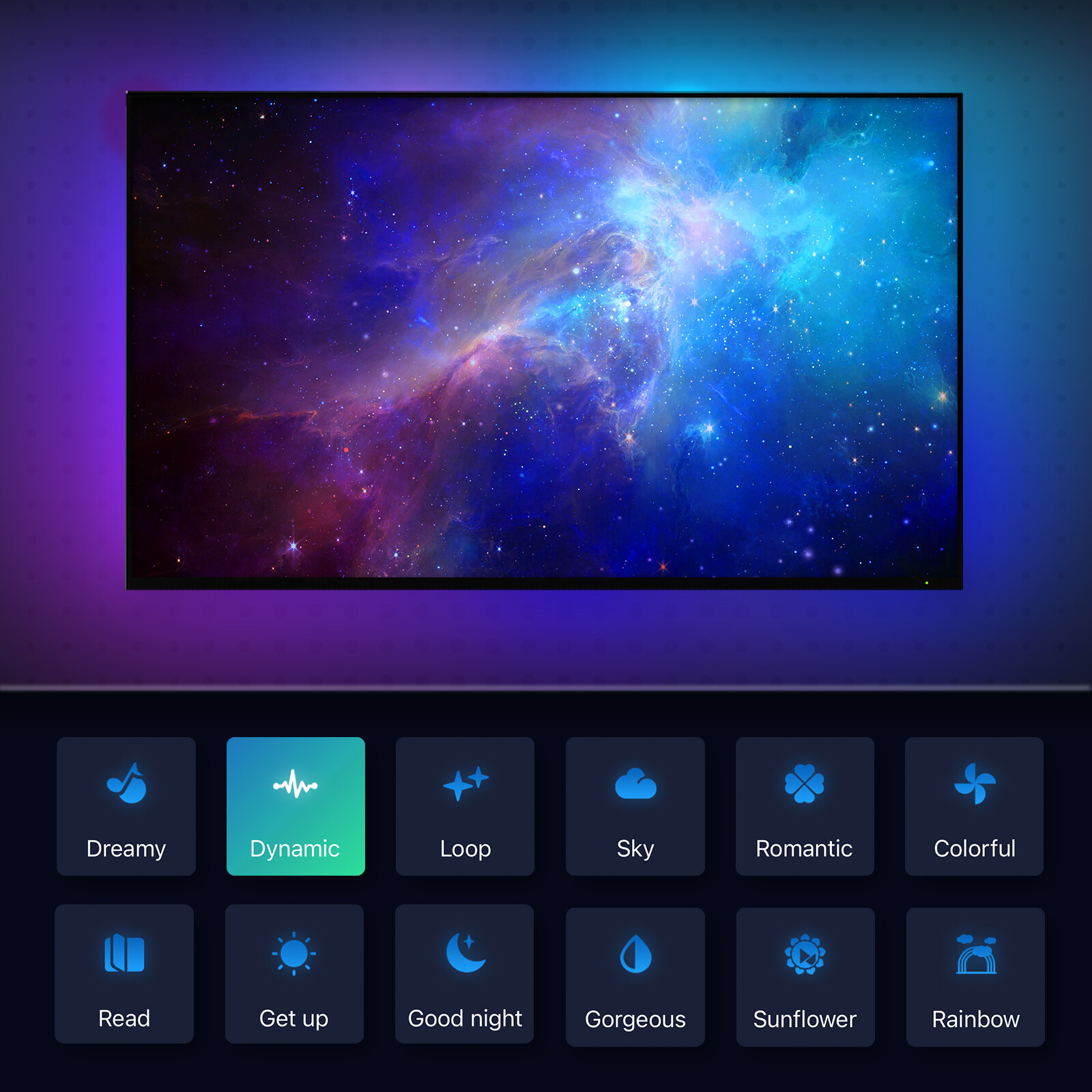 MOES WiFi Smart LED Light Strip Ambient TV Backlight 4K HDMI 2.0 Alexa Google