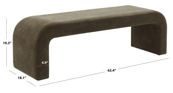 Safavieh CARALYNN UPHOLSTERED BENCH, Reduced Price 2172780592 SFV5027E