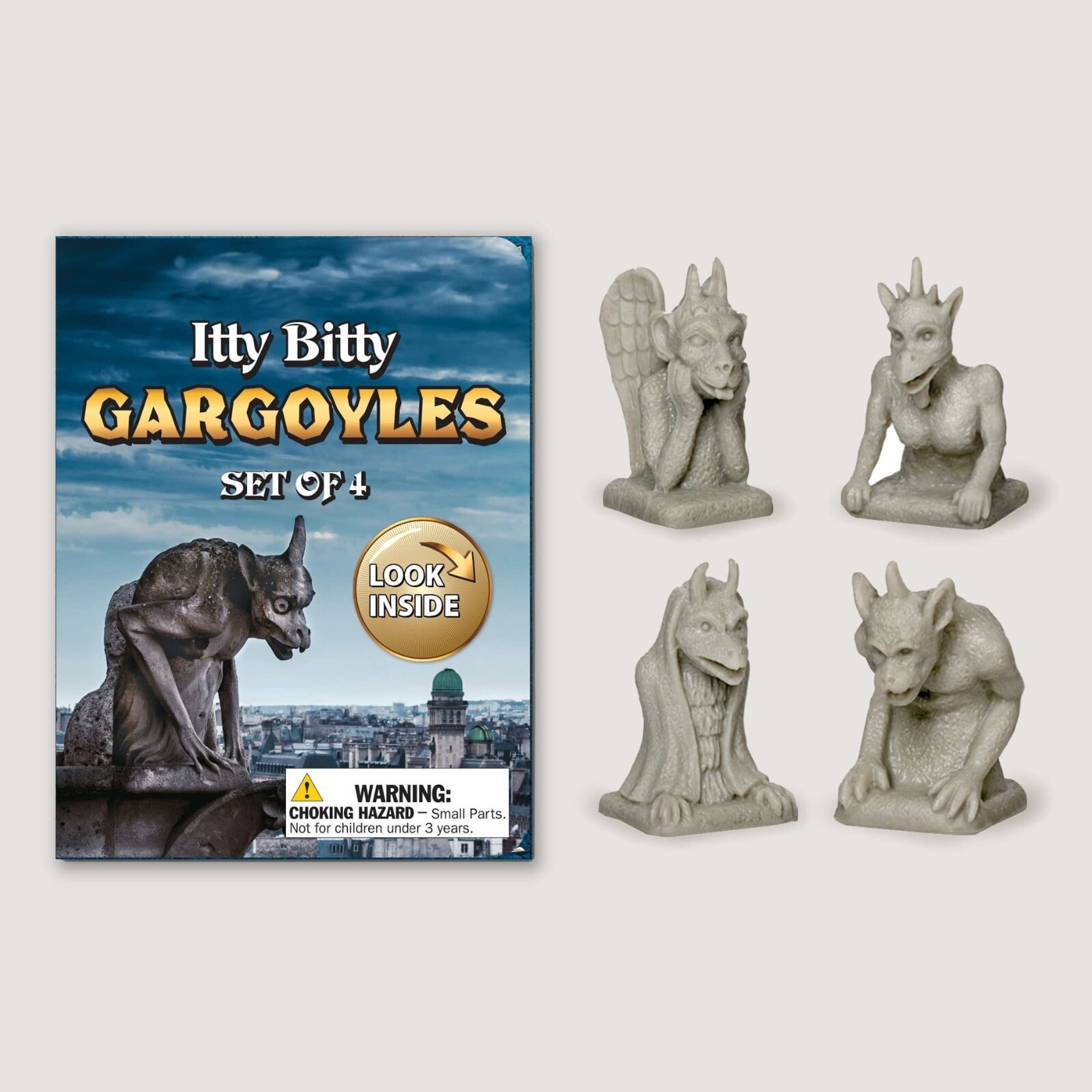 Mini Gargoyle Box Set, 4 Tiny Notre Dame Gargoyles