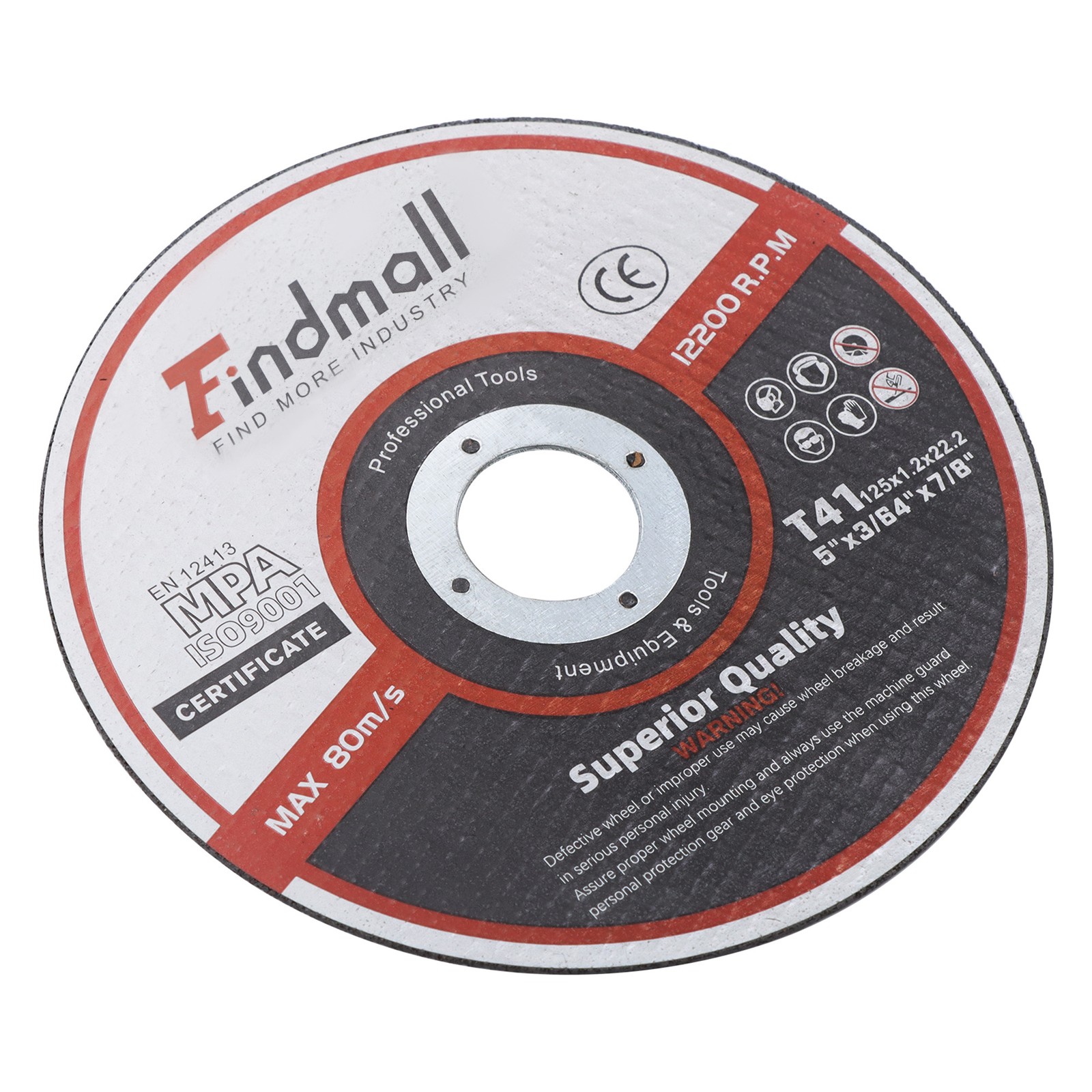 50 Pack 5"x.045"x7/8" Cut-off Wheel - Metal & Stainless Steel Cutting Discs