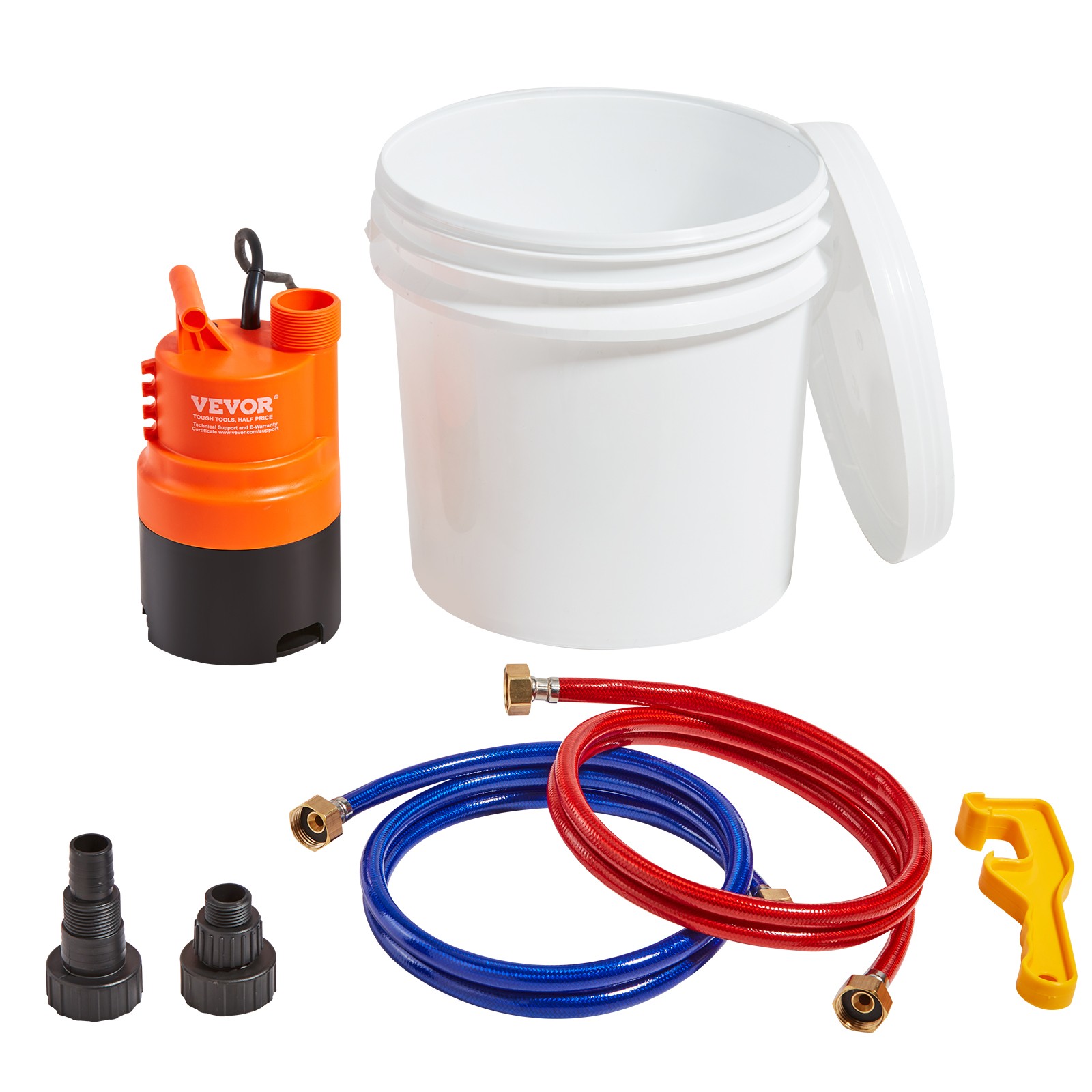 VEVOR Tankless Water Heater Flushing Descale Kit with Pump & 3.7 Gallon Pail